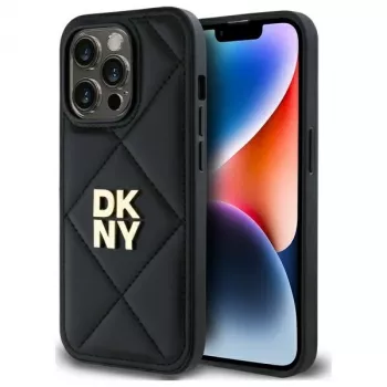 DKNY DKHCP14LPQDSLK prešito ohišje zadnjega pokrova s Stack logotipom za Apple iPhone 14 Pro 6,1 palca črno