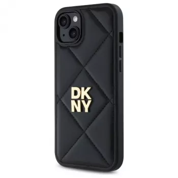 DKNY DKHCP15MPQDSLK prešito ohišje s Stack logotipom za iPhone 15 Plus 6,7 palca črno