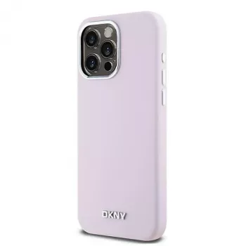 DKNY DKHMP15XSMCHLP trdo ohišje iz tekočega silikona z MagSafe za Apple iPhone 15 Pro Max 6,7 palca roza
