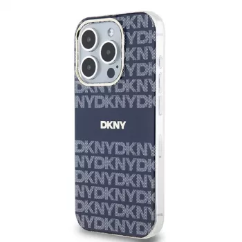 DKNY DKHMP15LHRHSEB iPhone 15 Pro 6.1 modro trdo ohišje IML Mono & Stripe MagSafe