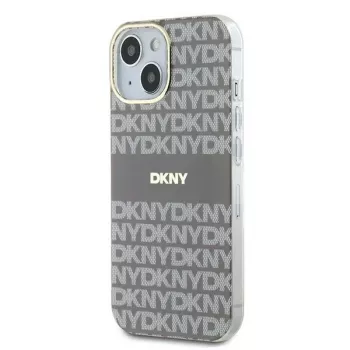 DKNY DKHMP15SHRHSEE trdo ohišje za Apple iPhone 15 / 14 / 13 6,1 palca bež IML Mono & Stripe MagSafe