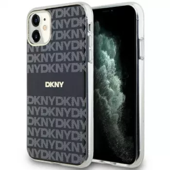 DKNY DKHMN61HRHSEK trdo ohišje za Apple iPhone 11 / iPhone XR 6,1 palca črna IML Mono & Stripe MagSafe