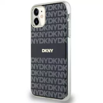 DKNY DKHMN61HRHSEK trdo ohišje za Apple iPhone 11 / iPhone XR 6,1 palca črna IML Mono & Stripe MagSafe