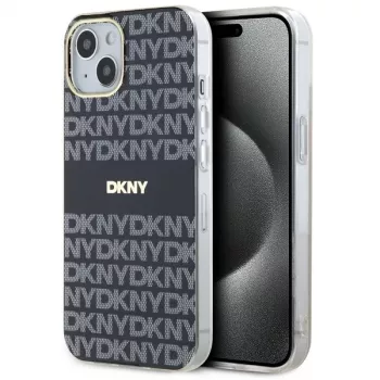 DKNY DKHMP14SHRHSEK trdo ohišje IML Mono & Stripe za iPhone 14/15/13 6,1 palca črna MagSafe
