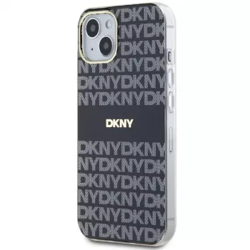 DKNY DKHMP14SHRHSEK trdo ohišje IML Mono & Stripe za iPhone 14/15/13 6,1 palca črna MagSafe