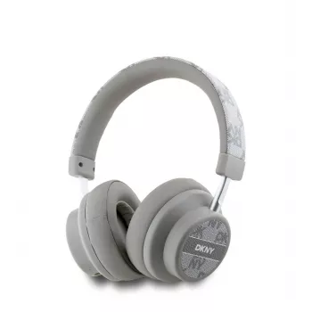 DKNY brezžične čezušesne slušalke Bluetooth s karirastim vzorcem V5.3 bež
