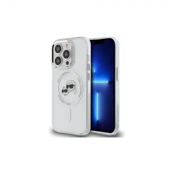 Karl Lagerfeld KLHMP14XHLSKCH trda torbica IML kovina glava Karl & Choupette MagSafe za iPhone 14 Pro Max 6,7