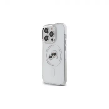 Karl Lagerfeld KLHMP14XHLSKCH trda torbica IML kovina glava Karl & Choupette MagSafe za iPhone 14 Pro Max 6,7