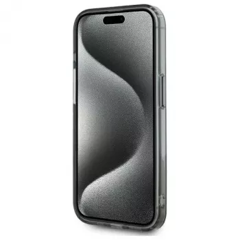 Karl Lagerfeld KLHMP15LHLSCHK iPhone 15 Pro 6.1 trdi ovitek IML kovina Choupette Head MagSafe črn