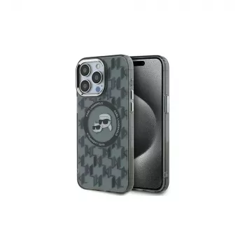 Karl Lagerfeld IML Monogram Karl & Choupette Head MagSafe ohišje za iPhone 15 Pro Max 6,7