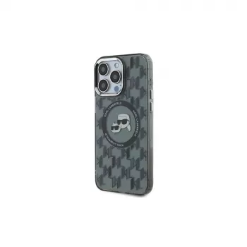 Karl Lagerfeld IML Monogram Karl & Choupette Head MagSafe ohišje za iPhone 15 Pro Max 6,7
