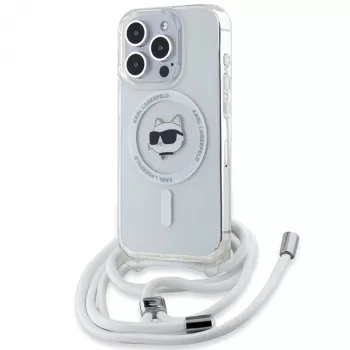 Karl Lagerfeld KLHMP13XHCCHNT iPhone 13 Pro Max 6.7 trdi ovitek prozoren IML Choupette Head & Cord Magsafe