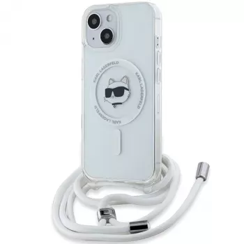 Karl Lagerfeld KLHMP14SHCCHNT iPhone 14 / 13 / 15 6.1 trdi ovitek prozoren IML Choupette Head & Cord Magsafe