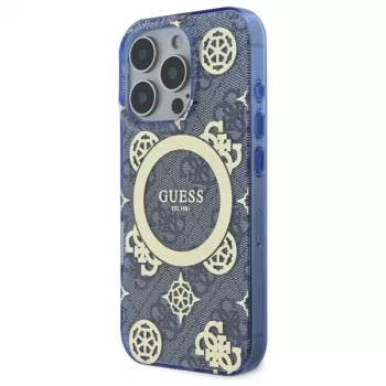 Guess GUHMP16XH4PYEEB trdi ovitek za iPhone 16 Pro Max 6,9 inch moder IML Peony On 4G Background MagSafe
