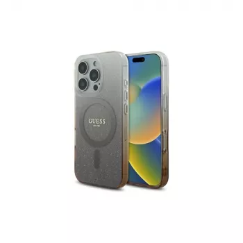 Guess IML Glitter Gradient MagSafe ovitek za Apple iPhone 16 Pro (rjav)