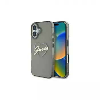 Guess GUHCP16SHCHGSPK trdi ovitek za iPhone 16 6,1 inch IML Heart črn