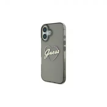 Guess GUHCP16SHCHGSPK trdi ovitek za iPhone 16 6,1 inch IML Heart črn