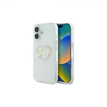 Guess GUHCP16SHCHGSPT trdi ovitek za Apple iPhone 16 6,1 inch prozoren IML Heart