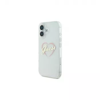 Guess GUHCP16SHCHGSPT trdi ovitek za Apple iPhone 16 6,1 inch prozoren IML Heart