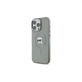 Karl Lagerfeld KLHMP16XHLSKIK iPhone 16 Pro Max 6.9 črn trdi ovitek IML Metal Karl Head MagSafe