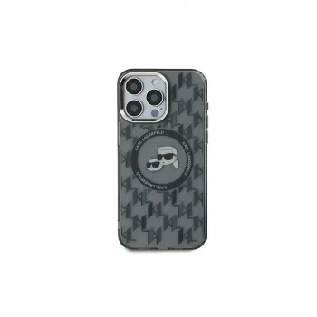 Karl Lagerfeld KLHMP16LHMCKMHK iPhone 16 Pro 6,3 inch črna IML Monogram Karl & Choupette Head MagSafe ovitek