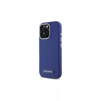 Karl Lagerfeld KLHMP16LPGMSRPB trdo ohišje Metal Plate MagSafe za iPhone 16 Pro 6.3 modro