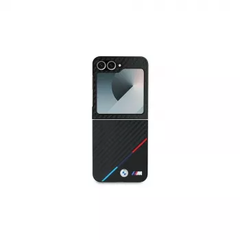 BMW trdi ovitek za Samsung Galaxy Z Flip6 / Z Flip7 FE - Carbon Tricolor črn