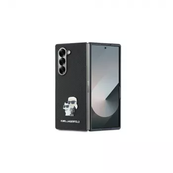 Karl Lagerfeld KLHCZFD6SAPKCNPK Saffiano Metal Pin trdi ovitek za Samsung Galaxy Z Fold6 (F956) - črn