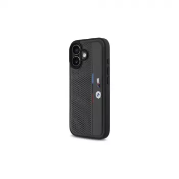 BMW BMHCP16S23PUPVA iPhone 16 6.1 antracit trdi ovitek M Perforated Tricolor Detail Line