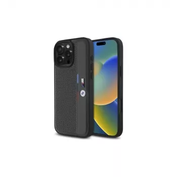 BMW BMHCP16L23PUPVA iPhone 16 Pro 6.3 antracit trdi ovitek M Perforated Tricolor Detail Line