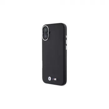 BMW M Collection Smooth Full Wrapped Metal MagSafe trdi ovitek za Apple iPhone 16 - črn