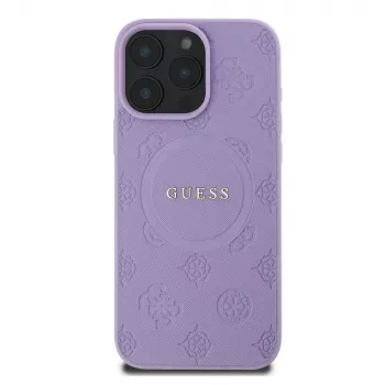 Guess GUHMP16XPSAPSMEU iPhone 16 Pro Max 6,9 palca vijoličen trda lupina Saffiano Peony Classic Logo MagSafe