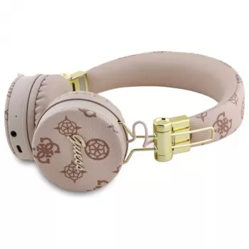 Guess Peony Script okrogle oblike brezžične naglavne slušalke z ENC, rjave