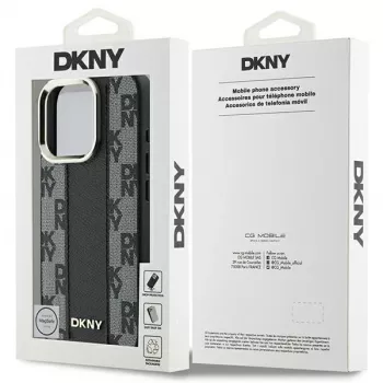 DKNY DKHMP16XPCPVSLK trdi ovitek s kariranim vzorcem MagSafe za iPhone 16 Pro Max 6.9, črn
