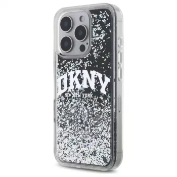 DKNY DKHCP16XLBNAEK iPhone 16 Pro Max 6,9 inch trdi ovitek Liquid Glitter Arch Logo, črn