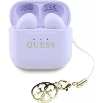 Guess Glossy Effect Printed Classic Logo & Charm TWS brezžične slušalke sivka
