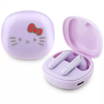 HELLO KITTY TWS ušesne slušalke O Glossy Finish vijolične
