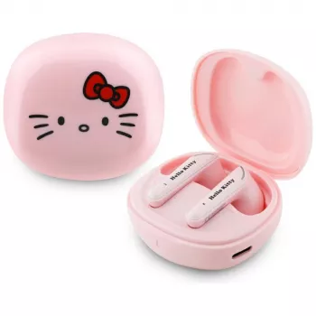 Hello Kitty O Glossy Finish TWS ušesne slušalke roza