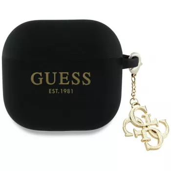 Guess silikonski ovitek 4G Charm za AirPods 4 – črn