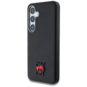 DKNY Leather Heart of NY ovitek za Samsung Galaxy S25 črn