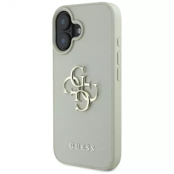 Guess hrbtni ovitek Grained Big 4G Logo Small Classic za iPhone 16 – zelen
