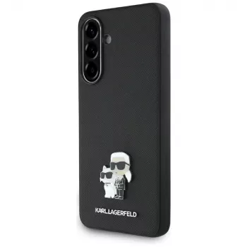 Karl Lagerfeld Saffiano K&C Metal Logo ovitek za Samsung Galaxy A56 5G, črn