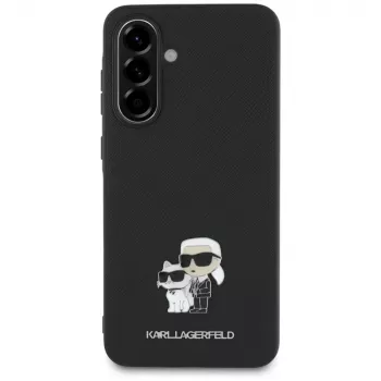Karl Lagerfeld Saffiano K&C Metal Logo ovitek za Samsung Galaxy A56 5G, črn