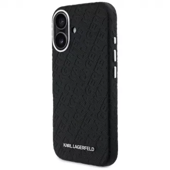 Karl Lagerfeld FW Stamped Karl MagSafe ovitek za iPhone 16, črn