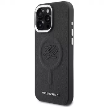 KARL LAGERFELD Embossed RingInitials MagSafe ovitek za Samsung Galaxy S26, črn