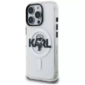 KARL LAGERFELD IML Karl Sketch Logo MagSafe ovitek za Apple iPhone 16 Pro, prosojen