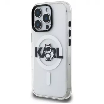 KARL LAGERFELD IML Choupette Sketch Logo MagSafe ovitek za iPhone 16 Pro Max, prosojen