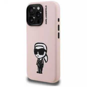 KARL LAGERFELD silikonski ovitek Karl Sketch MagSafe za iPhone 16 Pro Max, roza