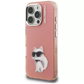 Karl Lagerfeld IML ovitek Aquarelle Choupette & Logo za Apple iPhone 16 Pro, roza