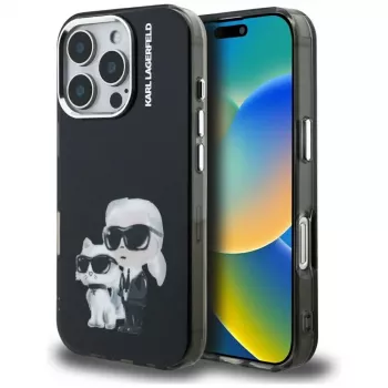 KARL LAGERFELD IML zaščitni ovitek Aquarelle za Apple iPhone 16 Pro - črn